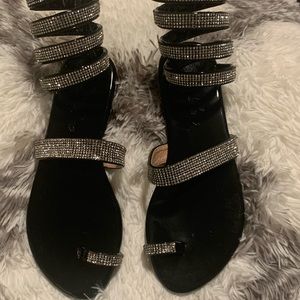 SlayDiator Wrap Rhinestone Sandal